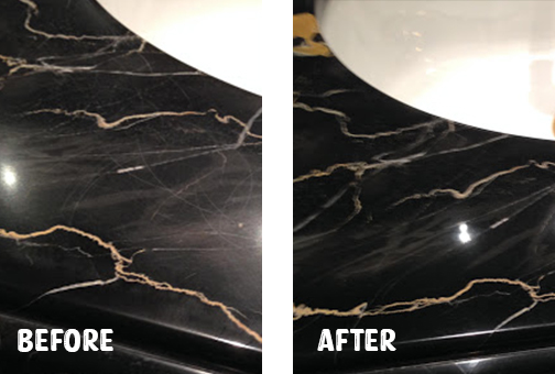 lighthouse marble granite counter top Broward County before after